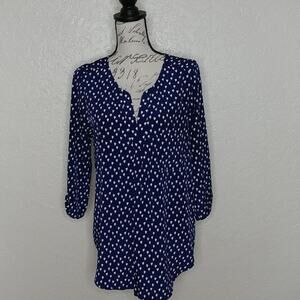 Pixley Top Blue and White